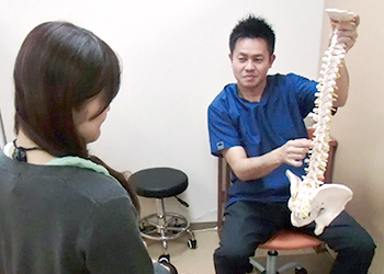 行った施術内容の説明とアドバイス